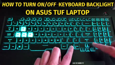 keyboard light settings asus laptop